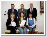 Pictured in Days Hotel Castlebar at a presentation of FETAC certificates in Special Needs. Front L-R: Geraldine Rouse, Michelle McAlpine, Colette Moran. Back L-R: Pat Stanton (CEO Mayo Adult Education Centre), Teresa McGuire (Chairperson Adult Education Board VEC).Martin Brett (FAS Services Business West Region). Photo  Ken Wright Photography 2007. 