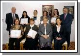 Pictured in Days Hotel Castlebar at a presentation of FETAC certificates in Childcare Front L-R: Valerie King, Mary Hallinan, Teresa McGuire (Chairperson Adult Education Board VEC), Phyllis Carney(ALO). Back L-R: Martin Brett (FAS Services Business West Region, Catherine Burke, Siobhan Reilly, Mary Walsh, Louisa Lavelle,  Pat Stanton (CEO Mayo Adult Education Centre). Photo  Ken Wright Photography 2007. 

