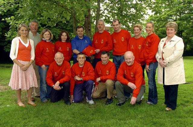 Pictured in Castlebar Brendan Chambers C & C Cellular sponsor presenting sweat shirts to members of Mayo Athletic Club Front L-R: Tom Hunt, John Byrne, Padraic    Kileen, Christy OMalley. Back l-R: Regina Casey (GCH), Gerard Kilroy, Breege Staunton, Mary Moylette, Brendan Chambers (Sponsor), Michael McGrath, David Hune, Ann Murray, Catherine Conway, Marie Mattimoe. Photo  Ken Wright Photography 2007.  


