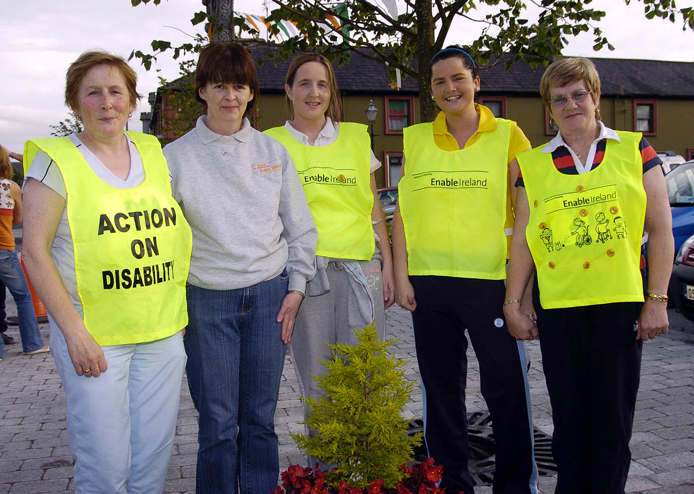 Balla 13th Annual 10K Road Race 2007, a group from Enable Ireland Mayo. L-R: Anne Melee, Anne Marie Conroy, Caroline Melee,  Lisa Garrey, Maureen Healy.   Photo  Ken Wright Photography 2007. 