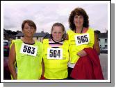 Balla 13th Annual 10K Road Race 2007,  three ladies who were running for Enable Ireland  Mary OMalley. Sarah OMalley and Ita OMalley.  Photo  Ken Wright Photography 2007. 