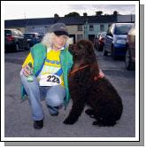 Balla 13th Annual 10K Road Race 2007, Louisa Ann Maughan from Mayo Abbey  with Molly the only Four lagged entry. Photo  Ken Wright Photography 2007. 