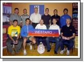 Balla 13th Annual 10K Road Race 2007, a group of winners Front L-R: Paddy Mangan 4th Mens over 40, Gary Higgins 2nd Senior Mens, Robert Malseed 1st Senior Mens, Michael Freeley 3rd  Senior Mens, Martin Corcoran 5th Mens Over 40. Back L-R: Paddy Murray 7th Senior Mens, TJ McHugh 6th Senior Mens, Vincent Kenny (Westaro Hosing Sponsor), Jason Broderick 8th Senior Mens, John Byrne 9th Senior Mens, Ern Kis Kiraly 10th Senior Mens. Photo  Ken Wright Photography 2007. 