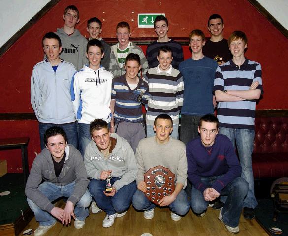 Ballyglass Football Club Youths Awards presentations held in the Squealing Pig Ballyglass Under 18 team : Photo  Ken Wright Photography 2007
