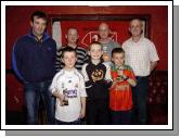 Ballyglass Football Club Youths Awards presentations held in the Squealing Pig Ballyglass Front L-R: Gerry Canavan (Under 10s Player of the Year), David Sloyan (Under 10s most improved player), Cian McDonald (Under 9s Player of the Year), Back L-R: Cyril Burke (Coach), Tommy Hughes (Coach), Paul Byrne (Mayo Development Officer AFI), Sean Gilligan (Team Manager). Missing from photo Oisin McGovern (Under 9s most improved player),: Photo  Ken Wright Photography 2007