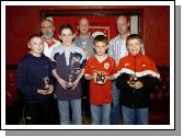 Ballyglass Football Club Youths Awards presentations held in the Squealing Pig Ballyglass Front L-R: Brian Walsh (Under 11s player of the year), Declan Feerick (Under 12s player of the year), Alan Morris (Under 12s most improved player)John Walsh (Under 11s most improved player), Back L-R:Tommy Joe Walsh (Coach), 
Paul Byrne (Mayo Development Officer AFI), Charlie OMalley (Coach),Photo  Ken Wright Photography 2007

