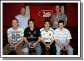 Ballyglass Football Club Youths Awards presentations held in the Squealing Pig Ballyglass Front L-R: Evan Connolly Under 17s player of the year), Neil McGurrin (Under 18s most improved player), Danny Mahon (Under 18s player of the year), 
Colm Connor (Under 17s most improved player). Back L-R: Tom Connolly,  Paul Byrne (Mayo Development Officer AFI), :Photo  Ken Wright Photography 2007
