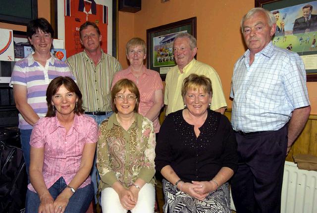 Balla Golf Club Presentations held in Mick Byrnes 18 Hole Stableford sponsored by 
Front L-R: Kathleen Minogue 3rd, Breege Jennings 1st, Maureen Molloy 2nd. Back L_R: Marie Flannigan Lady Captain, Stephen Minogue 3rd, Mary Stanton Category Prize, Pat Devaney 1st, Con Lavin Mens Captain. Photo  Ken Wright Photography 2007. 

