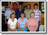 Balla Golf Club Presentations held in Mick Byrnes 18 Hole Stableford sponsored by 
Mick Byrne. Front L-R: Delia OHara Category Prize, Julie Loftus 1st, Mary Stanton 3rd. Back L-R: Con Lavin Mens Captain, Mick Byrne (Sponsor), Stephen Minogue 1st, Marie Flannigan Lady Captain & 2nd. Photo  Ken Wright Photography 2007. 

