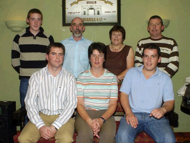 Balla Golf Club Classic presentations held in Durkans Bar Balla sponsored by PEL Recycling Equipment Brownhall Balla and MCM Insurance Brokers Ballina Front L-R: Tommy Griffiths (sponsor), Marie Flannigan Lady Captain, Stephen Costello (sponsor). Back L-R: Alan Jennings 1st, PJ  Brett 1st , Nora Heraghty 1st, Michael Jennings .  Photo  Ken Wright Photography 2007.  

