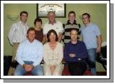 Balla Golf Club Classic presentations held in Durkans Bar Balla sponsored by PEL Recycling Equipment Brownhall Balla and MCM Insurance Brokers Ballina Front L-R: Stephen Minogue 3rd, Kathleen Minogue 3rd, Charlie Muldoon 3rd. Back L-R: Tommy Griffiths (sponsor), Nora Heraghty 2nd, Ted Gormally Mens President, Alan Jennings 2nd, Stephen Costello (sponsor). Missing from photo Elaine OHora 3rd and Breege Jennings and Pat Jordan 2nd .  Photo  Ken Wright Photography 2007.  

