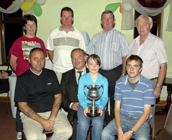  Presentation of Joe O'Brien Cup at Balla Golf Club
 
Front fro left  : Tim Evans (Winner),   Joe O'Brien (Sponsor),  Tara O'Brien (Sponsor),  James Lavin (Winner), 
 
Back fro left : Marie Flanagan (Lady Captain),  Jim Rodgers (Runner-up), Pat Walsh (Runner-up),  Con Lavin (Mens Captain)

