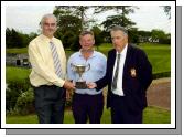 Castlebar Golf Club Stephen Munnelly winner of the Scratch Cup, L-R: Val Jennings (Mens Captain), Stephen Munnelly, John Galvin (Mens President),
Photo  Ken Wright Photography 2007. 
