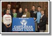 Pictured are a group of Castlebar Golf Club members at the presentation of a sponsorship cheque from Castlebar Credit Union. The sponsorship was presented to the junior golfers for the year 2007. L - R: Aoife McHale, Val Jennings (Captain), Eoin Lisibach, John O'Brien (Castlebar Credit Union), Michael Fahey (Junior Convenor), David Haugh, Michael Flynn, Teresa Reddington (Lady Captain). Photo: Studio 094