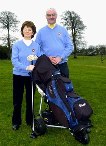 Castlebar Golf Club Captains Drive In 2007 
Teresa Reddington Lady Captain and Val Jennings Mens Captain. Photo  Ken Wright Photography 2007
