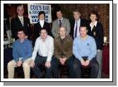 Castlebar Golf Club Presentations sponsored by Coxs Bar & Restaurant Tucker St. Castlebar. Mens Winter League 2nd place Front L-R: Conor OReilly, David Swift, Eugene Caulfield, Pat Waldron.  Back L-R: Val Jennings Mens Captain, Margaret Tighe Lady President, Paul Doyle (sponsor), John OSullivan Mens President, Teresa Reddington Lady Captain. Photo  Ken Wright Photography 2007