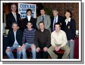 Castlebar Golf Club Presentations sponsored by Coxs Bar & Restaurant Tucker St. Castlebar. Mens Winter League 3rd place Front L-R: Eamonn Coll, David Haugh, Brendan Murphy Team Captain, Michael Staunton, Back L-R: Val Jennings Mens Captain, Margaret Tighe Lady President, Paul Doyle (sponsor), John OSullivan Mens President, Teresa Reddington Lady Captain. Photo  Ken Wright Photography 2007