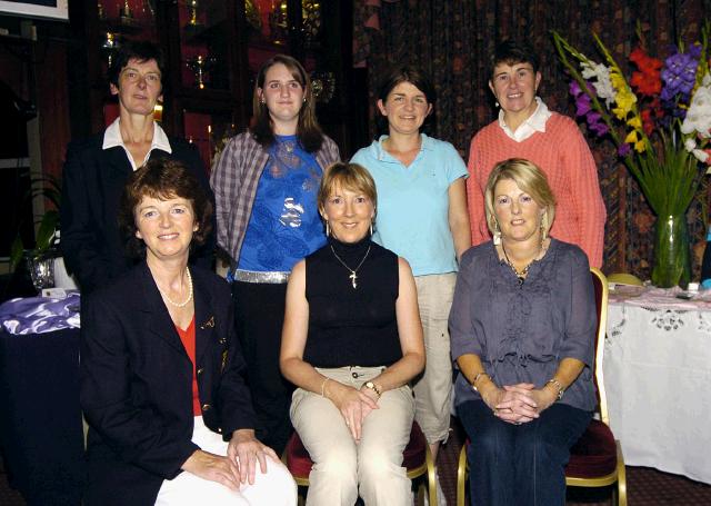 Castlebar Golf Club presentation sponsored by Mary Gillard from the N5 Driving Range , Front L-R: Teresa Reddington Lady captain, Ilish McGing 1st, Mary Gillard (sponsor).Back L-R:  Margaret Tighe Lady President, Juliette Connaughton 
representing Carmel Connaughton 2nd , Mary Glynn 3rd  , Betty Gannon Honorary Secretary. Photo � Ken Wright Photography 2007. 

