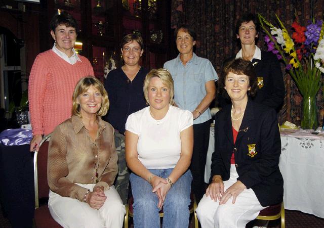 Castlebar Golf Club presentations sponsored by Newsstand Castlebar, Front L-R: 
Helen McHale (sponsor), Deidre Moylette, Teresa Reddington Lady captain,
Back L-R:  Betty Gannon 2nd, Karen Moylette 3rd , Josephine McDonagh 4th, Margaret Tighe Lady President, Photo � Ken Wright Photography 2007. 
