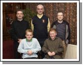 Pictured are the winners of a Castlebar Golf Club Men's competition. Front L - R: Eoin Lisibach (gross), Niall Fahey (2nd). Back L - R: Michael McGing (competition secretary), Val Jennings (Captain), David Molloy (1st). Photo: Studio 094