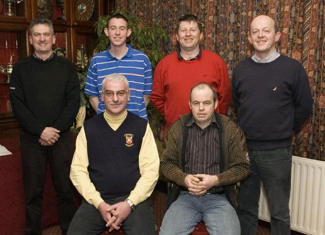 Pictured are the winners of a Castlebar Golf Club Men's competition. Front L - R: Val Jennings (Captain), Charlie Muldoon (1st). Back L - R: Michael McGing (competition secretary), David Haugh (gross), Colin Dawson (2nd), Frank Murray (3rd). Photo: Studio 094