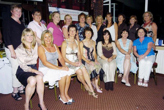 Castlebar Golf Club Lady Captain Presentations Beginners Front L-R; Dymphna Smith, Majella Murray, Margaret Tighe Lady President, Teresa Reddington Lady Captain, Hilda Dunne, Teresa Mannion, Nuala McGowan. Back L-R: Bridget Togher, Maureen Collins, Marie Waldron, Marie  Teeley, Alicia Murray, Deidre Butler, Noleen Cashin, Aoife Gannon, Patty Murrick, Ann Gallagher, Ann Melvin. Photo � Ken Wright Photography 2007. 

