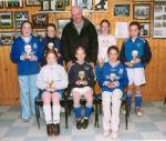 Manulla Girls u-12 Blitz Winners and Runners Up pictured with John Flynn sponsor of the trophies. Aoife Brennans Team Front L-R: Sinead McGreal, Elaine Sheridan, Stacey Freyne, Back L-R: Sarah Walsh, Tara McDonnell, John Flynn (sponsor), Aoife Brennan, Laura Mannion: Photo  Ken Wright Photography 2004 