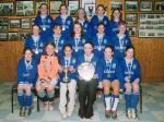 Balla Area Community Games Girls who won the gold medals in Mosney earlier this year. 
Front L-R: Karen Brennan, Orla Dempsey, Stacey Freyne, Gemma McWalter, Shona Kilkenny, Aishling Roughneen. Middle Row L-R: Tara McDonnell, Lisa Kinsella, 
Catriona Costello, Audrey Holian, Sinead Flannery. Back L-R: Sarah Walsh, Emma Moran,
Andrea McDonnell, Katie Walsh, Jennifer Dempsey: Photo  Ken Wright Photography 2004 
