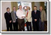 Mayo Sports Partnership 2007 Special Participation Grant Scheme recipients
Pictured in Breaffy International Sports Hotel, John Gallagher representing Grove Tug of War Club receiving his cheque from the members of the Mayo Sports Partnership Board L-R: Gerry McGuinness,  Tony Cawley, John Gallagher, Bernard Comiskey, Pat Stanton (Chairman Mayo Sports Partnership Board), Mick Loftus .Photo  Ken Wright Photography 2007 
