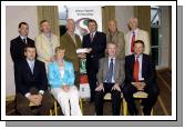 Mayo Sports Partnership 2007 Special Participation Grant Scheme recipients
Pictured in Breaffy International Sports Hotel, Michael Carney representing Ballina Junior Badminton Club receiving his cheque from the members of the Mayo Sports Partnership Board Front L-R: Niall Sheridan (Mayo County Council), Teresa Ward, Tony Cawley, John OMahony (Mayo GAA Team Manager), Back L-R: Gerry McGuinness, Micheal McNamara (Mayo County Council), Michael Carney, Pat Stanton (Chairman Mayo Sports Partnership Board), Mick Loftus, Bernard Comiskey. .Photo  Ken Wright Photography 2007 
