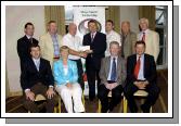 Mayo Sports Partnership 2007 Special Participation Grant Scheme recipients
Pictured in Breaffy International Sports Hotel, Anthony McDonnell and  Patsy McHale representing Castlebar Town Football Club receiving their cheque from the members of the Mayo Sports Partnership Board Front L-R: Niall Sheridan (Mayo County Council), Teresa Ward, Tony Cawley, John OMahony (Mayo GAA Team Manager), Back L-R: Gerry McGuinness, Micheal McNamara (Mayo County Council), Anthony McDonnell, Pat Stanton (Chairman Mayo Sports Partnership Board), Patsy McHale, Mick Loftus, Bernard Comiskey. .Photo  Ken Wright Photography 2007 
