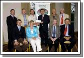 Mayo Sports Partnership 2007 Special Participation Grant Scheme recipients
Pictured in Breaffy International Sports Hotel, Michael John Mason representing Ogras Saoirse Dooniver Achill receiving his cheque from the members of the Mayo Sports Partnership Board Front L-R: Niall Sheridan (Mayo County Council), Teresa Ward, Tony Cawley, John OMahony (Mayo GAA Team Manager), Back L-R: Gerry McGuinness, Micheal McNamara (Mayo County Council), Michael John Mason, Pat Stanton (Chairman Mayo Sports Partnership Board), Mick Loftus, Bernard Comiskey. .Photo  Ken Wright Photography 2007

