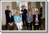 Mayo Sports Partnership 2007 Special Participation Grant Scheme recipients
Pictured in Breaffy International Sports Hotel, Kate Boyle (Treasurer) representing Parke Community Centre receiving her cheque from the members of the Mayo Sports Partnership Board Front L-R: Niall Sheridan (Mayo County Council), Teresa Ward, Tony Cawley, John OMahony (Mayo GAA Team Manager), Back L-R: Gerry McGuinness, Micheal McNamara (Mayo County Council), Kate Boyle, Pat Stanton (Chairman Mayo Sports Partnership Board), Mick Loftus, Bernard Comiskey. .Photo  Ken Wright Photography 2007 
