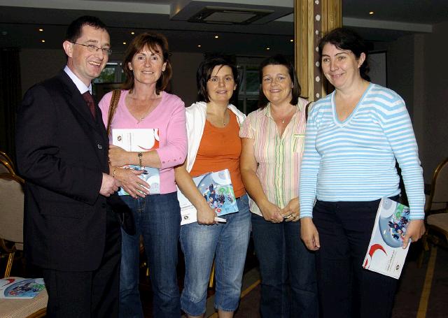 Mayo Sports Partnership 2007 Special Participation Grant Scheme recipients pictured in Breaffy International Sports Hotel, some of the recipients with Gerry McGuinness L-R; Margaret Howley,  Angela Kearns, Liazanne Donnelly, Maeve Tierney: .Photo  Ken Wright Photography 2007 