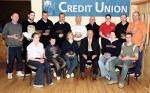 15th Castlebar Open Racquetball Tournament sponsored by Castlebar Credit Union Ltd.
The Runners up pictured in An Sportlann: Front L-R: Donna Ryder, Daragh Joyce, Elma Gibnay, Paddy Glynn (Credit Union), Bernadette Comerford, Tristan Hickey Back L-R: Vincent Fitzgerald, Ciaran Golden, Kevin Jennings, Michael Kelly, John Comerford, John Fitzgerald, Susan Neary, Noel OCallaghan, Tony Neary: Photo  Ken Wright Photography 2005  

