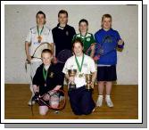 Castlebar Racquetball Club athletes who were medal winners at the All Ireland Racquetball Championships recently held in Kingscourt. Front L-R: Patrick Burke (silver boys under 12), Majella Haverty (All Ireland Champion in Womens Novice Singles and Girls under 16s singles), Back L-R: Daniel Cuffe (Bronze Boys under 18), Martin Clarke (Silver Boys under 18), Katie Kenny (Silver Girls under 14), Eoin Lisibach (Bronze Boys under 14).Photo  Ken Wright Photography 2007.