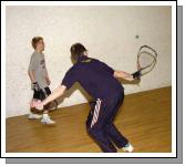 Castlebar Racquetball Club, Eoin Lisibach and Martin Clarke in action at An Sportlann. Photo  Ken Wright Photography 2007.