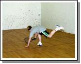 Castlebar Racquetball Club, Eoin Lisibach in action at An Sportlann. Photo  Ken Wright Photography 2007.