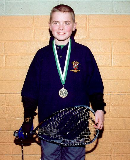 Eoin Lisibach of Castlebar Racquetball Club, Medal Winner at the Connacht Junior Racquetball Championships 2005.