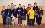 Castlebar Junior Racquetball Athletes - medal winners at the Connacht Junior Racquetball Championships 2005 L-R, Patrick Bourke, Eoin Lisibach, David McNamara, Dean Cleary, Alan Hynes, Katie Kenny, Richard Quinn, Brian Flannery, Martin Clarke and Sean Kilcoyne, Photo  Ken Wright Photography 2005 
