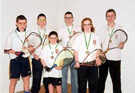 Castlebar Junior Racquetball Medal Winners at the All Ireland Junior Racquetball Championships