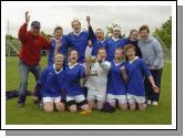 Ribena ToothKind FAI Schools Junior Soccer Competition 2007 held in Manulla Football Grounds. Claremorris N.S. Mayo Winners Large Schools Girls B Cup  Photo  Ken Wright Photography 2007. 