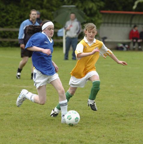 Ribena ToothKind FAI Schools Junior Soccer Competition 2007 held in Manulla Football Grounds. Summerhill N.S.  Roscommon v Claremorris N.S.  Photo  Ken Wright Photography 2007. 