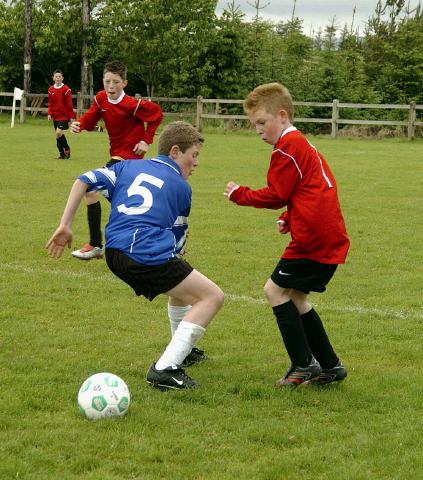 Ribena ToothKind FAI Schools Junior Soccer Competition 2007 held in Manulla Football Grounds.. St. Aidens N. S. Kiltimagh v Calry N. S. Sligo  Photo  Ken Wright Photography 2007. 