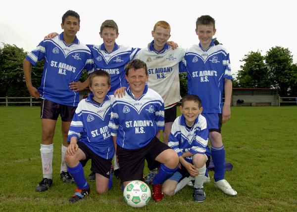 Ribena ToothKind FAI Schools Junior Soccer Competition 2007 held in Manulla Football Grounds.. St. Aidens N. S. Kiltimagh Team  Photo  Ken Wright Photography 2007. 