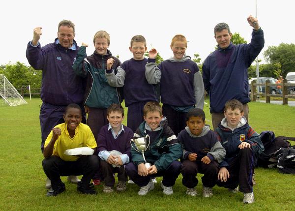 Ribena ToothKind FAI Schools Junior Soccer Competition 2007 held in Manulla Football Grounds.. St. Patricks  N.S. Castlebar Mayo winners Large Schools C Cup. Photo  Ken Wright Photography 2007. 