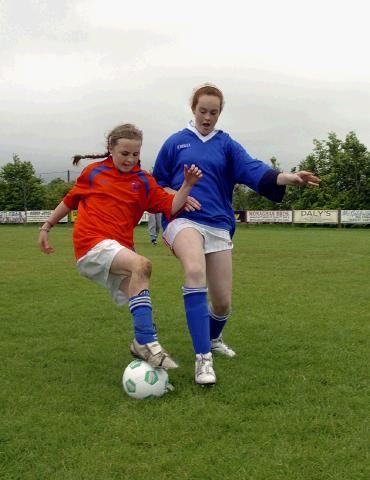 Ribena ToothKind FAI Schools Junior Soccer Competition 2007 held in Manulla Football Grounds.. Claremorris N.S. Mayo v St  Josephs Leitrim   Photo  Ken Wright Photography 2007. 