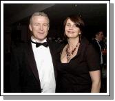 Castlebar Rugby Club Annual Dinner and Presentations held in Breaffy International Sports Hotel John Hannigan and Mary Nolan . Photo  Ken Wright Photography 2007. 