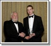 Castlebar Rugby Club Annual Dinner and Presentations held in Breaffy International Sports Hotel Trevor Ardle (President Castlebar Rugby Club).  making a presentation to Reserve Player of the Year Chris Rogan  . Photo  Ken Wright Photography 2007. 