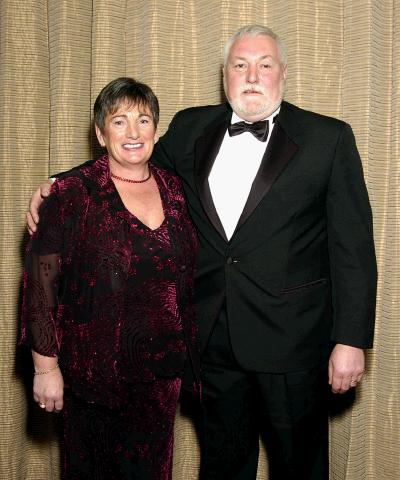 Castlebar Rugby Club Annual Dinner and Presentations held in Breaffy International Sports Hotel Carmel and Trevor Ardle (President Castlebar Rugby Club). Photo  Ken Wright Photography 2007. 